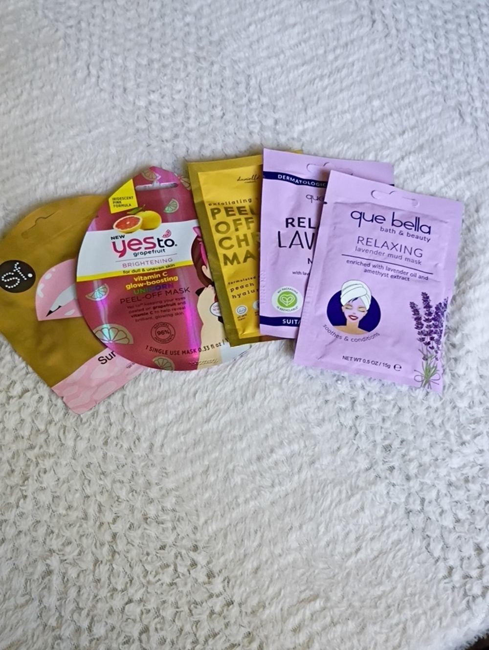 Relaxing  Face Masks - Lavender,Peach, Vitamin C